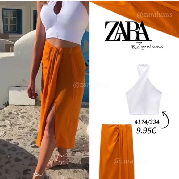 Zara ruched midi skirt - Picture 3 of 12